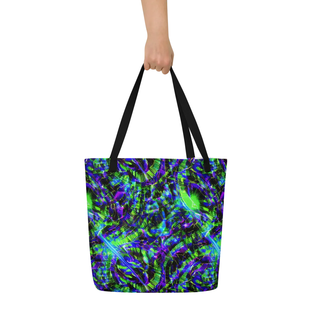 Acid Rainforest on Large Tote Bag W/ Pocket — Front