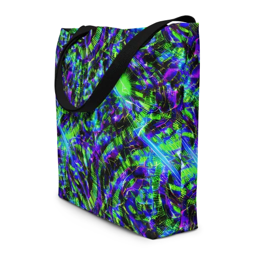 Acid Rainforest on a Large Tote Bag W/ Pocket
