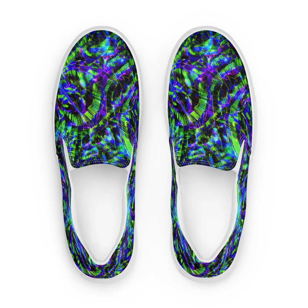 Acid Rainforest on Women's Slip-On Canvas Shoes — Front
