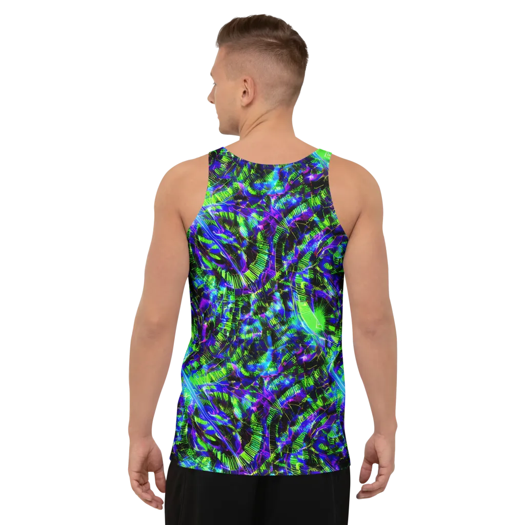 Acid Rainforest on Men's Tank Top — Back