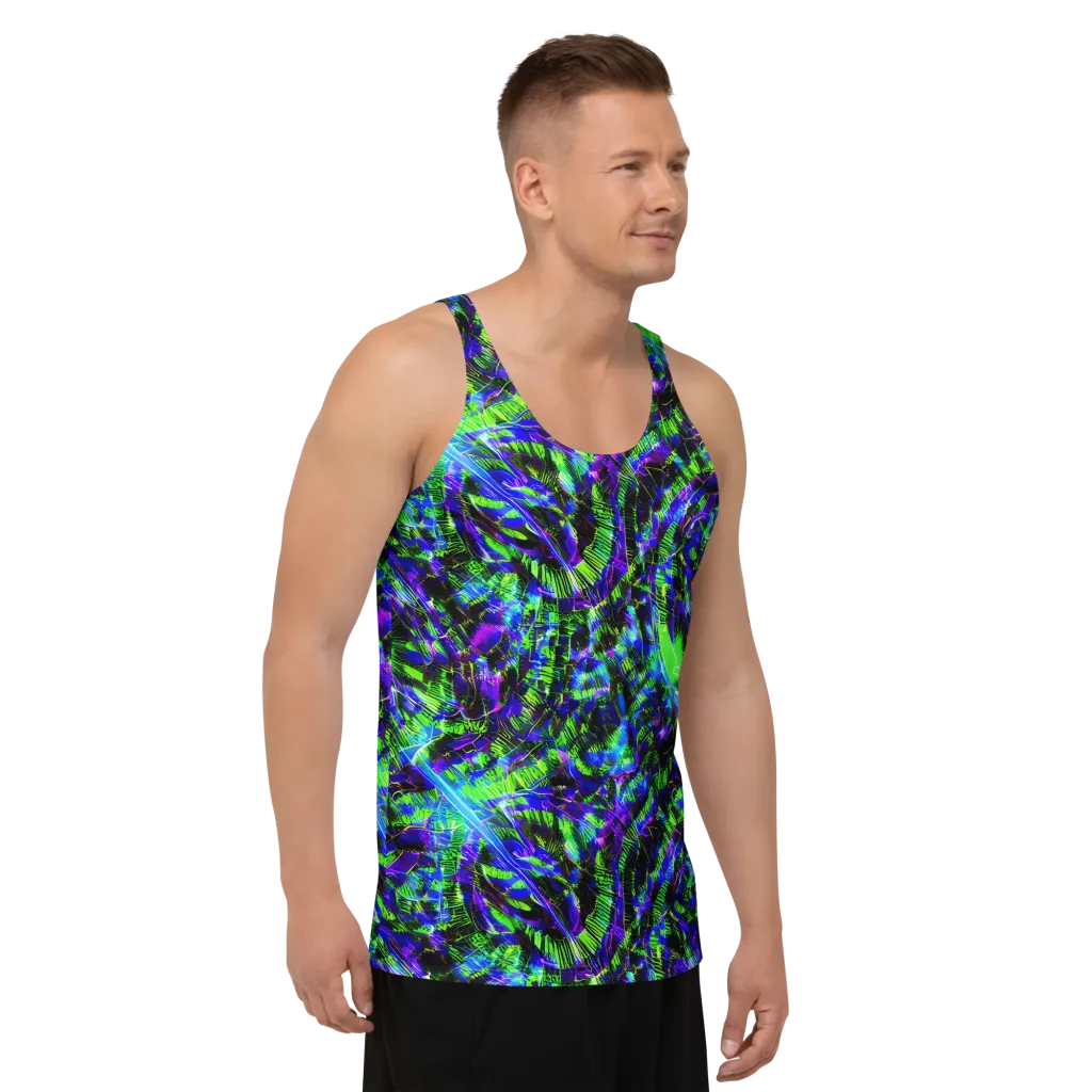 Acid Rainforest on Men's Tank Top — Right Front