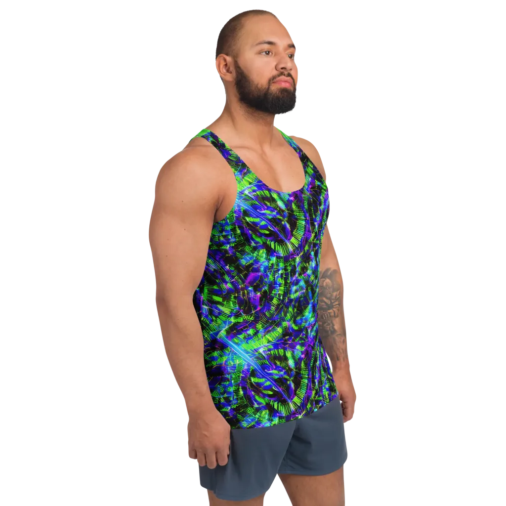 Acid Rainforest on Men's Tank Top — Right Front