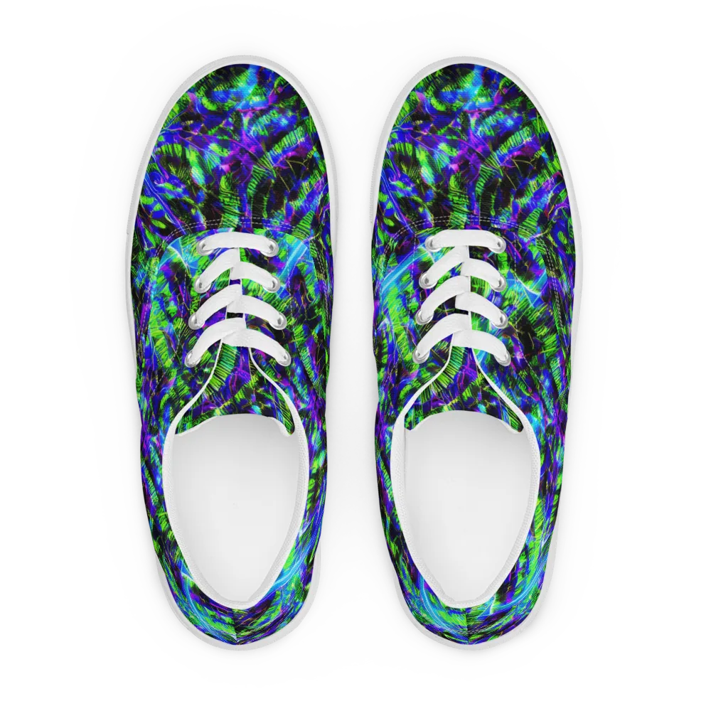Acid Rainforest on Men's Lace-Up Canvas Shoes — Front