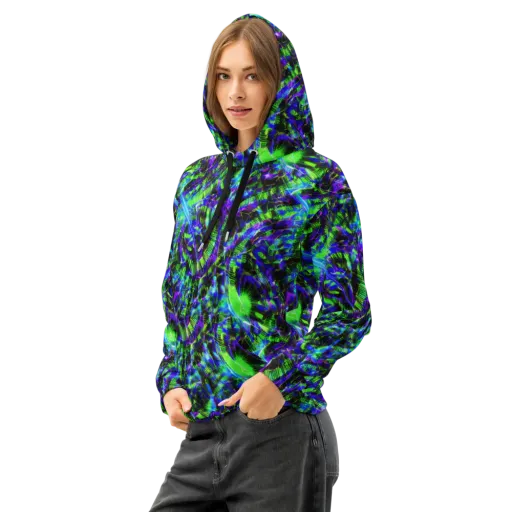 Acid Rainforest on a Cotton Hoodie