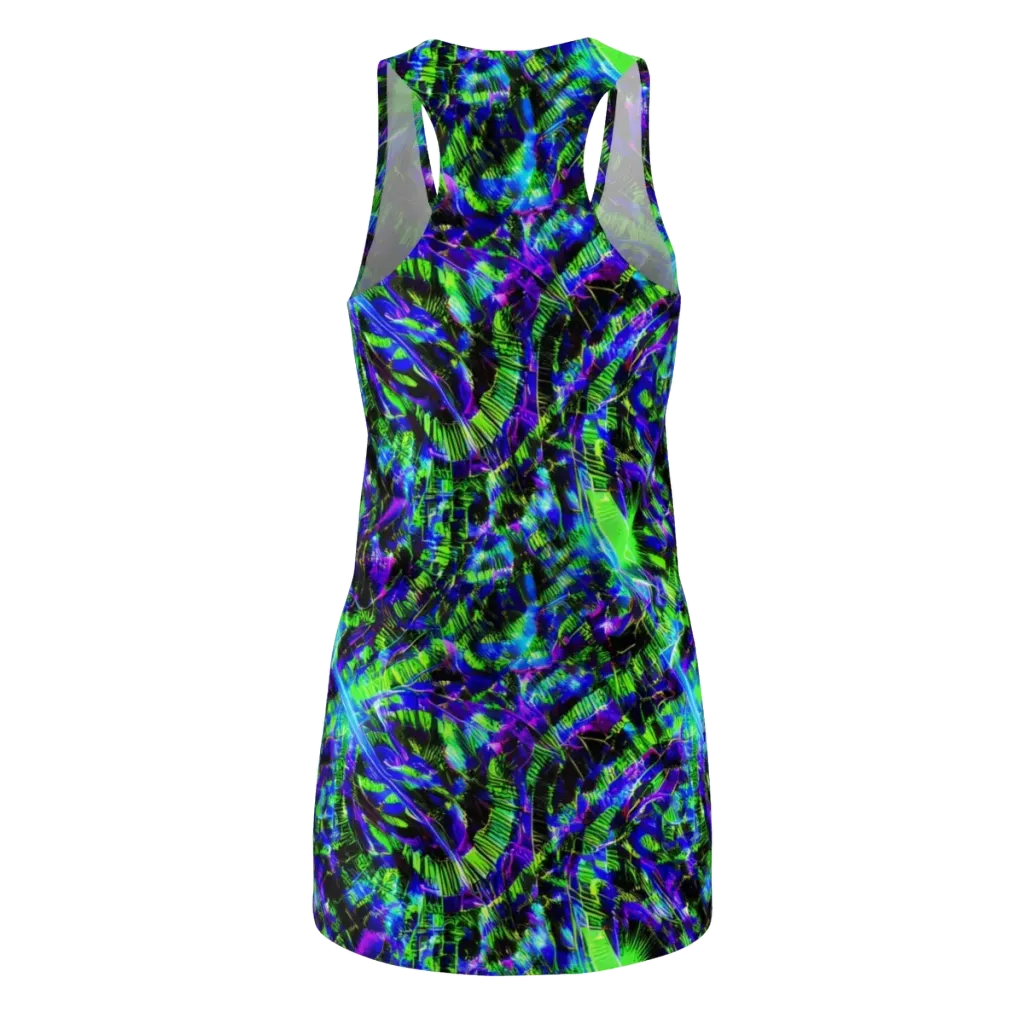 Acid Rainforest on Racerback Dress — Back