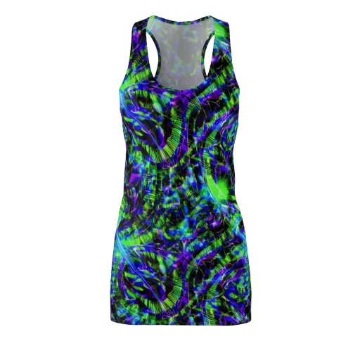 Acid Rainforest on a Racerback Dress