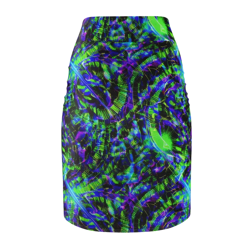 Acid Rainforest on Pencil Skirt — Back
