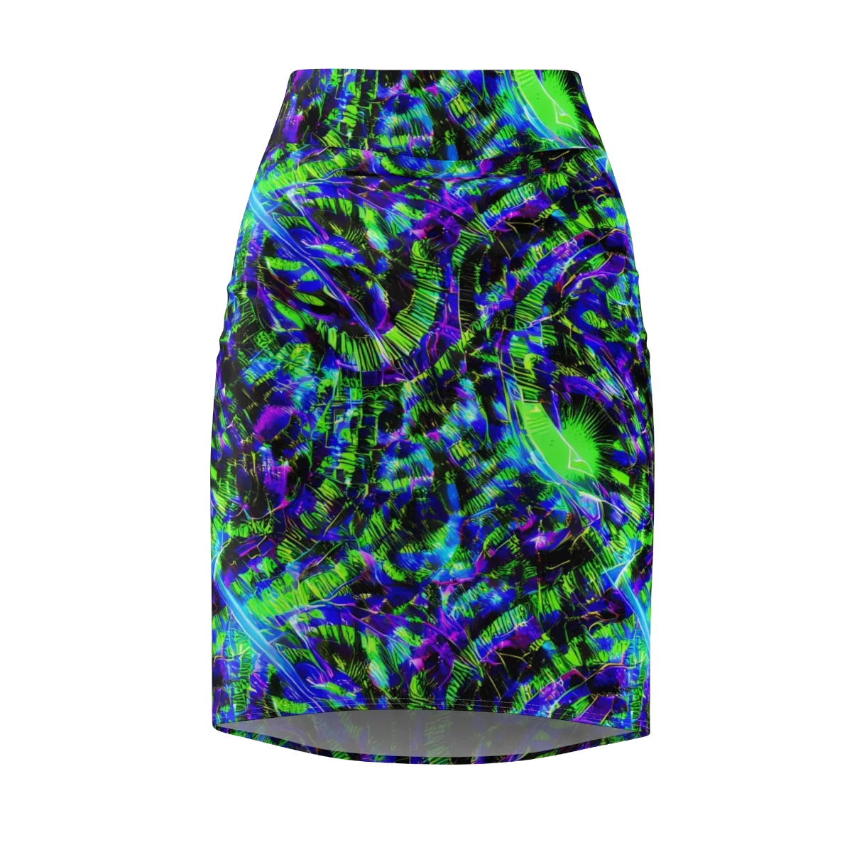 Acid Rainforest on Pencil Skirt — Front