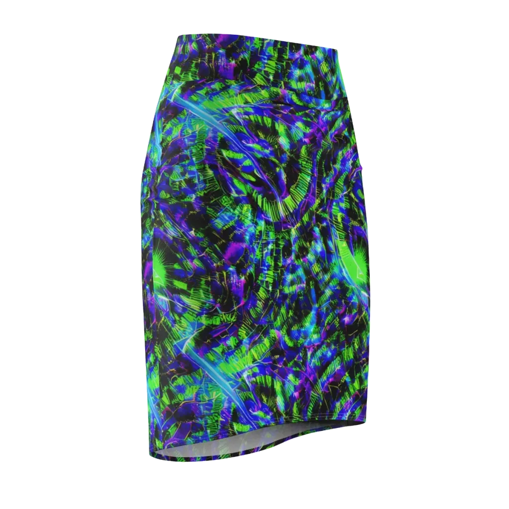 Acid Rainforest on Pencil Skirt — Front Side