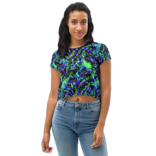 Acid Rainforest on a Crop Tee