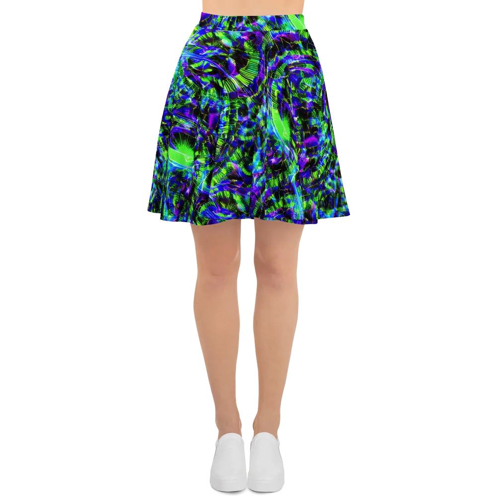 Acid Rainforest on Skater Skirt — Front