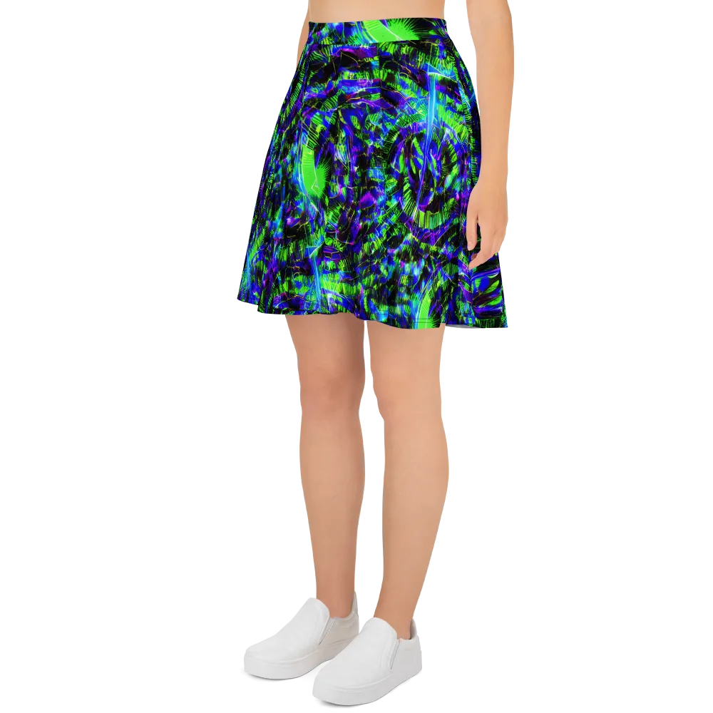Acid Rainforest on Skater Skirt — Left