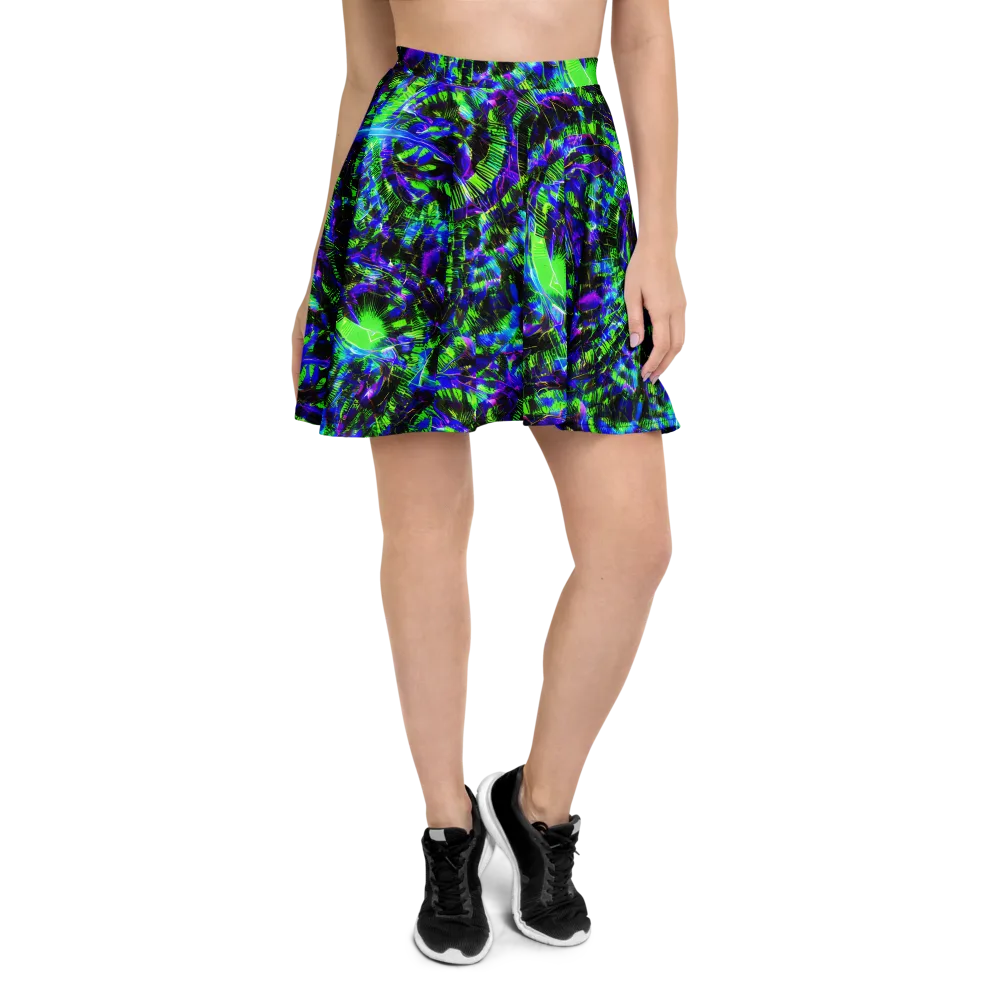 Acid Rainforest on Skater Skirt — Front