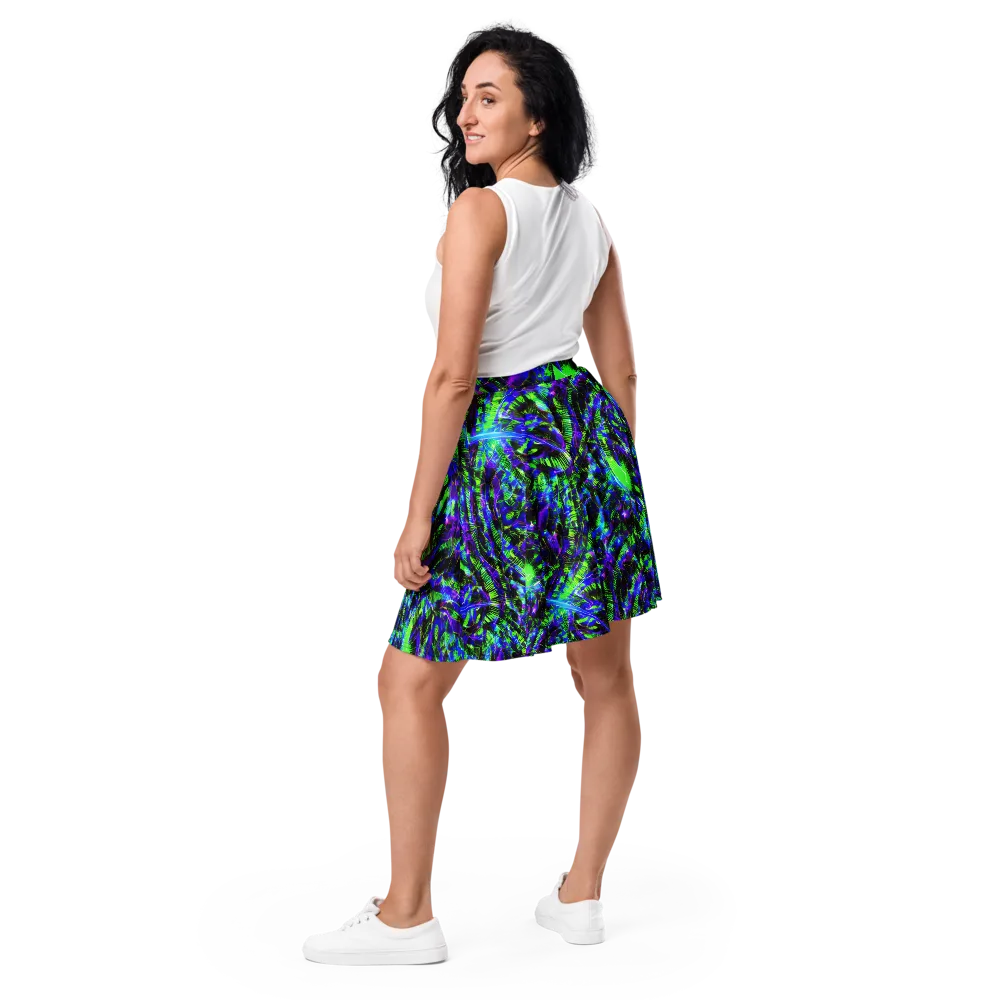 Acid Rainforest on Skater Skirt — Back