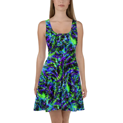 Acid Rainforest on a Skater Dress