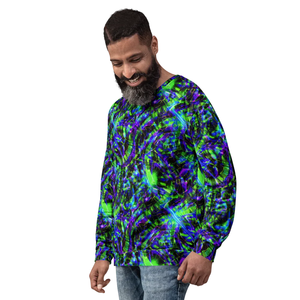 Acid Rainforest on Sweatshirt — Left Front