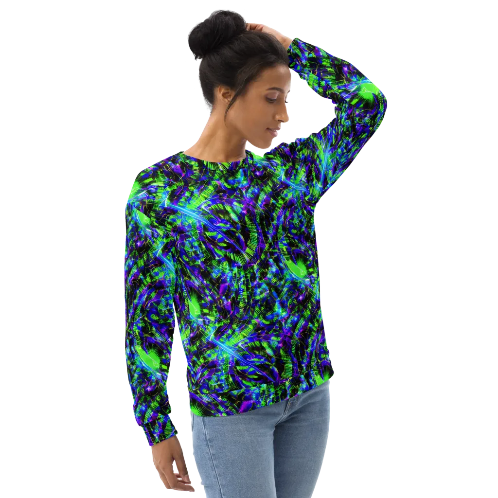Acid Rainforest on Sweatshirt — Right Front