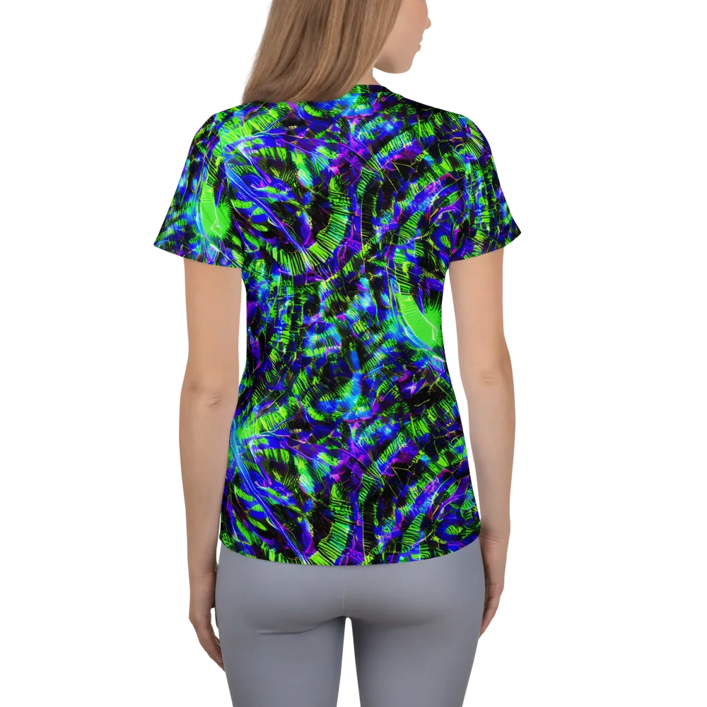 Acid Rainforest on Women's Athletic T-Shirt — Back