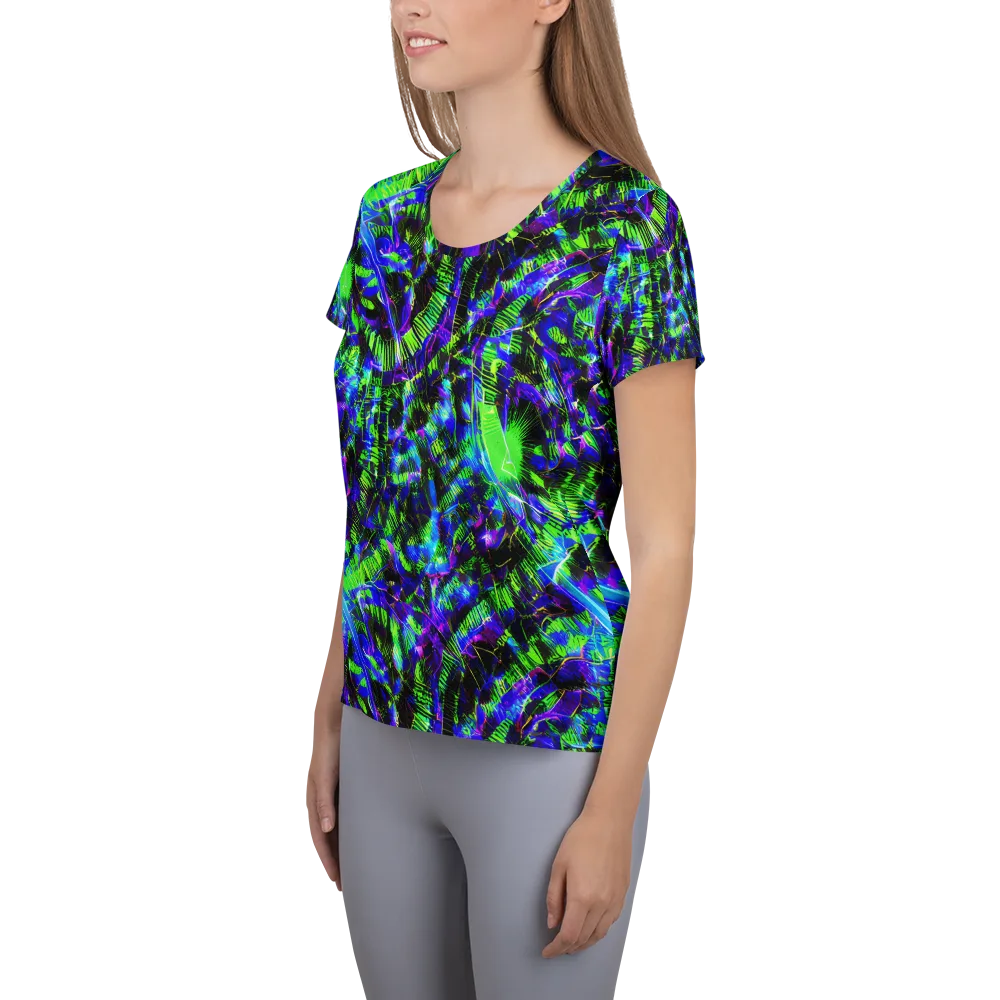 Acid Rainforest on Women's Athletic T-Shirt — Left