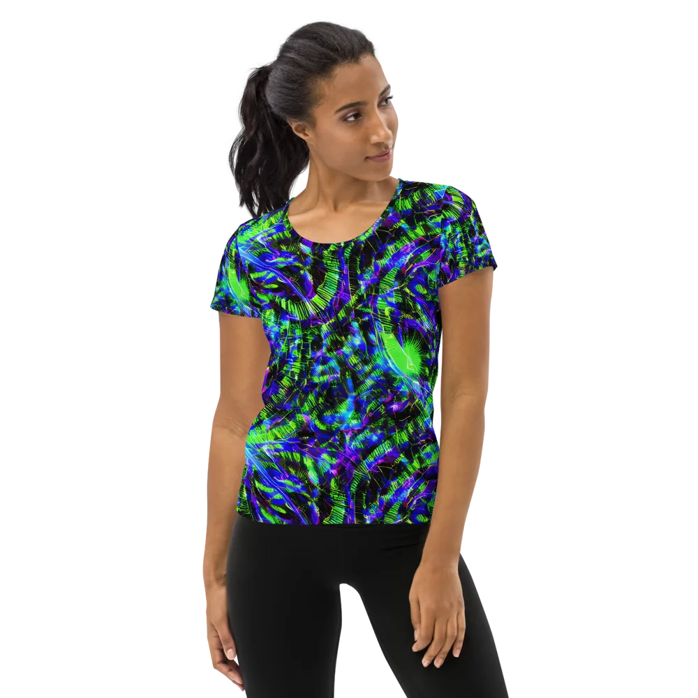 Acid Rainforest on Women's Athletic T-Shirt — Front