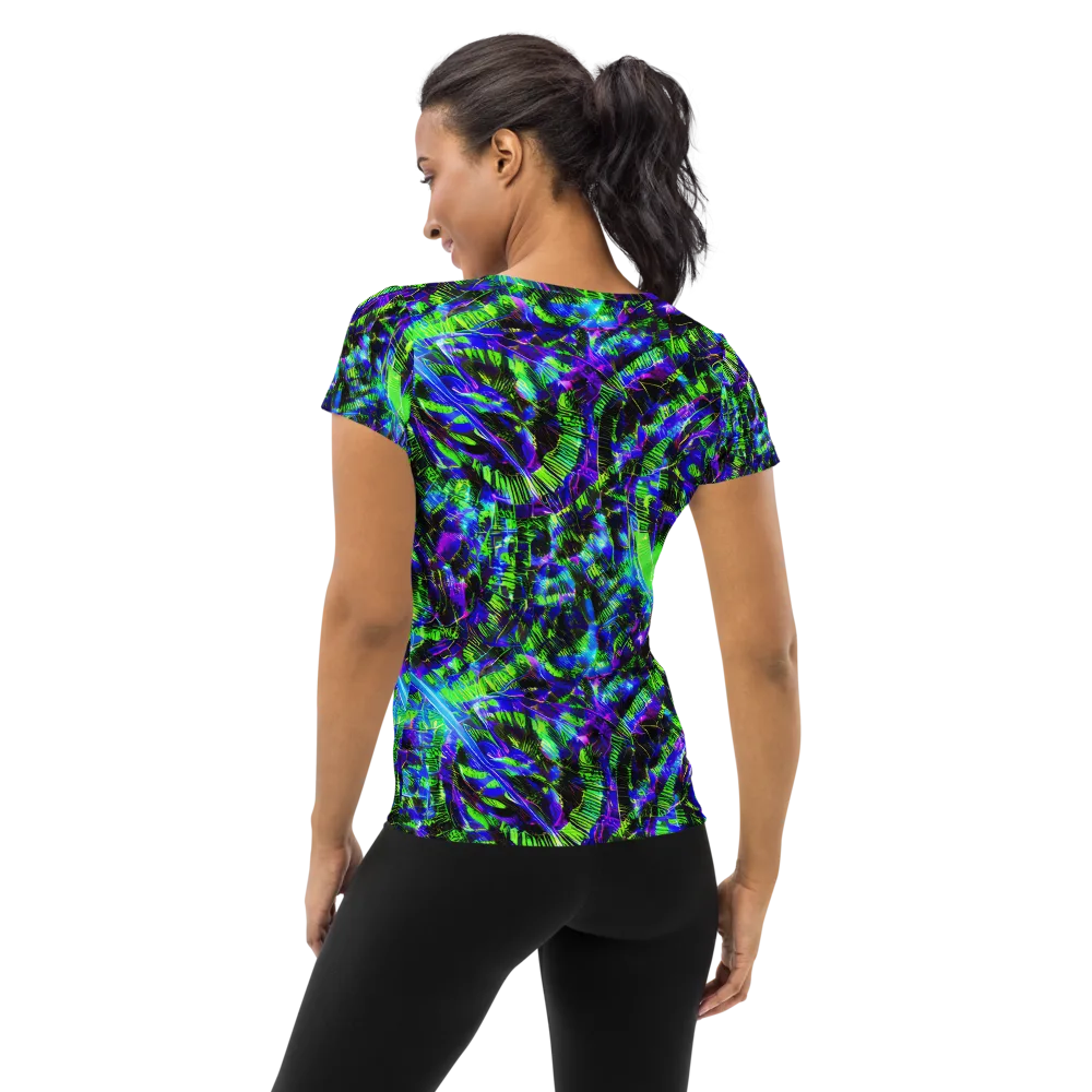 Acid Rainforest on Women's Athletic T-Shirt — Back