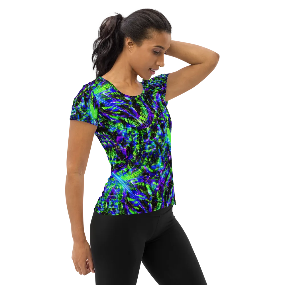Acid Rainforest on Women's Athletic T-Shirt — Right