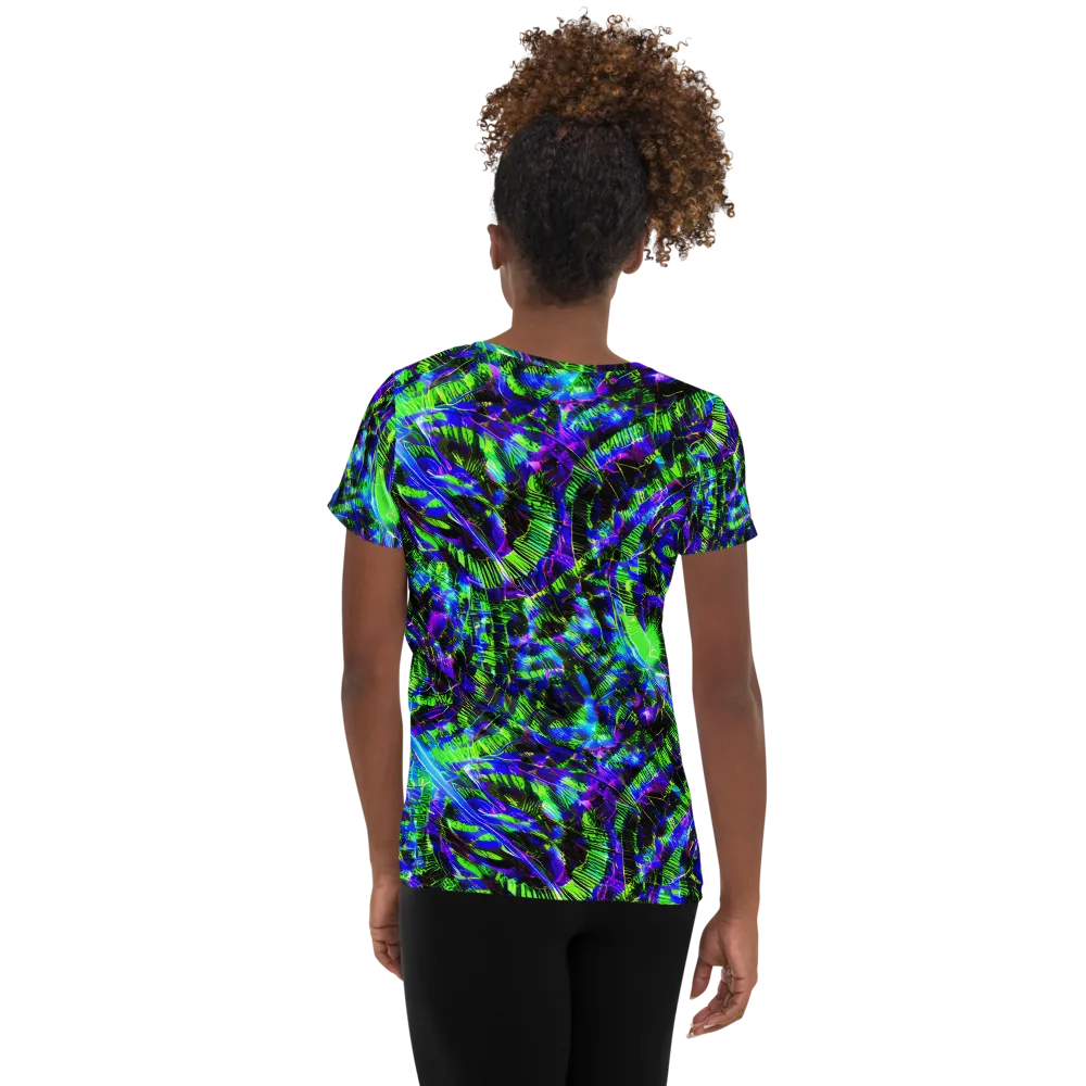 Acid Rainforest on Women's Athletic T-Shirt — Back