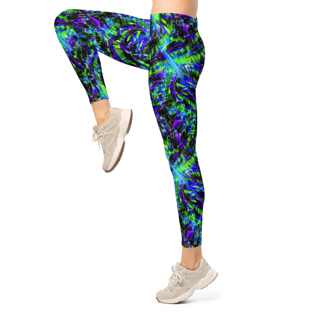 Acid Rainforest on Leggings — Left