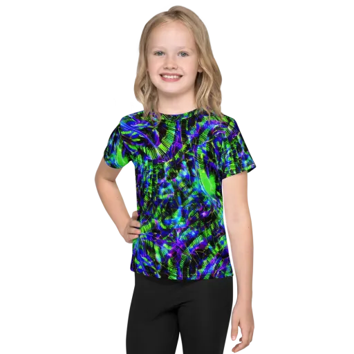 Acid Rainforest on a Kids Crew Neck T-Shirt