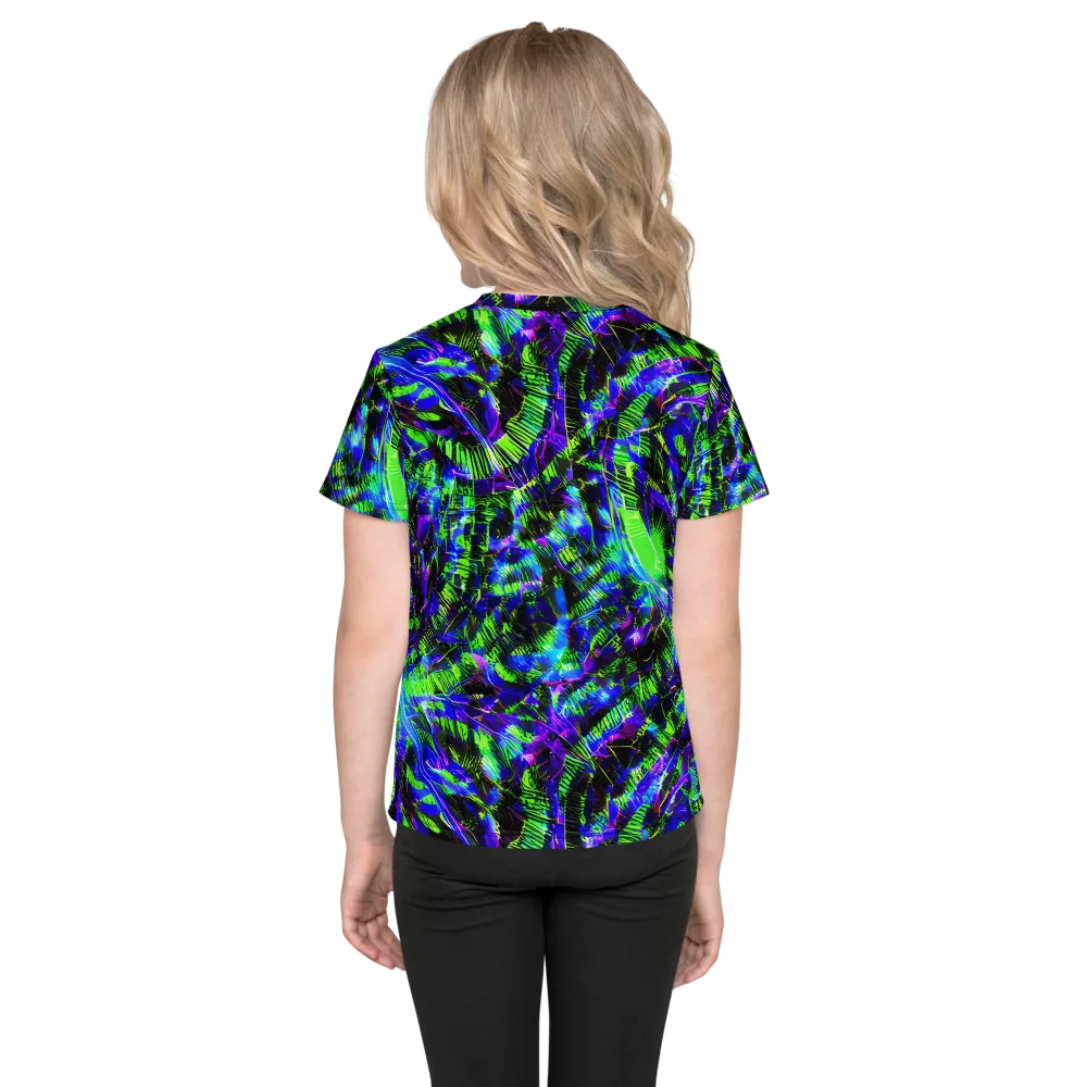 Acid Rainforest on Kids Crew Neck T-Shirt — Back