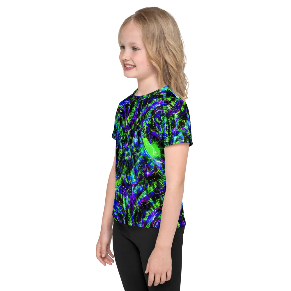 Acid Rainforest on Kids Crew Neck T-Shirt — Left