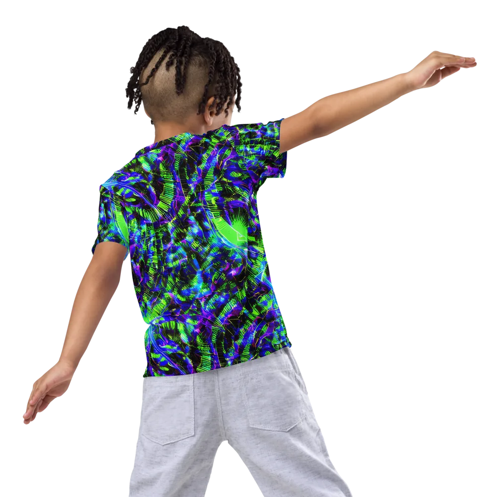 Acid Rainforest on Kids Crew Neck T-Shirt — Back