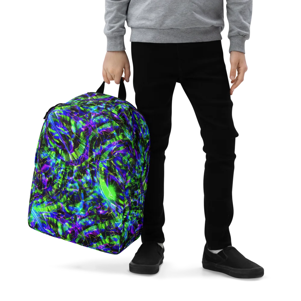 Acid Rainforest on Minimalist Backpack — Zoomed-in