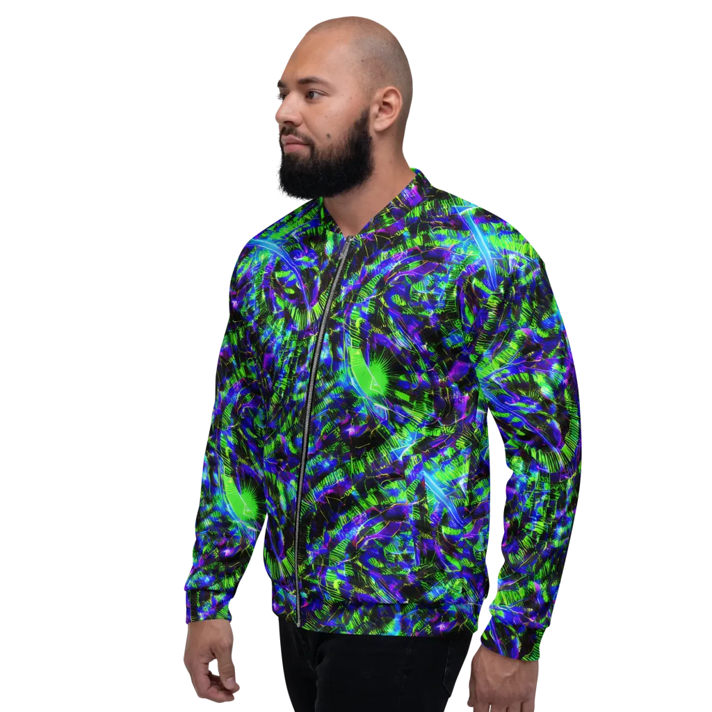 Acid Rainforest on Bomber Jacket — Left