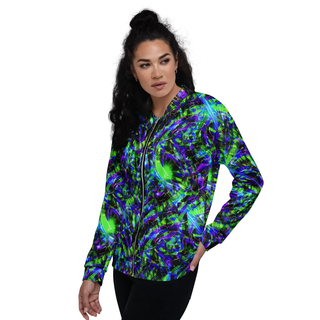 Acid Rainforest on Bomber Jacket — Left