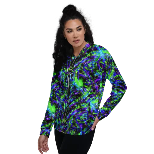 Acid Rainforest on a Bomber Jacket