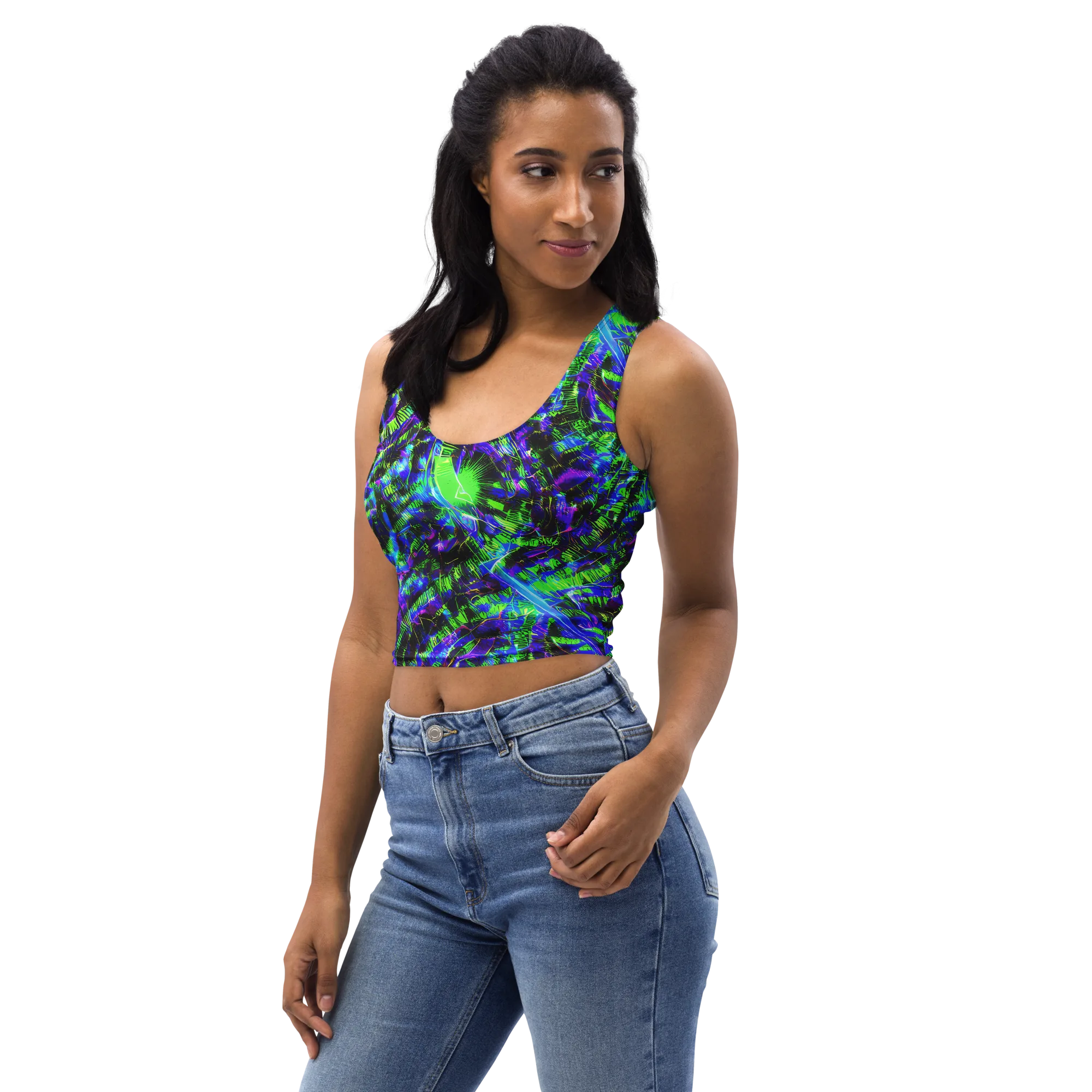 Acid Rainforest on Crop Top — Left Front