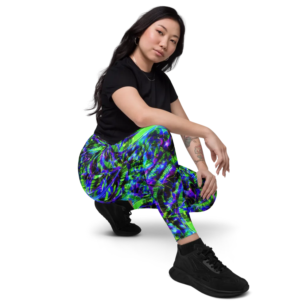 Acid Rainforest on Leggings with Pockets — Right Front