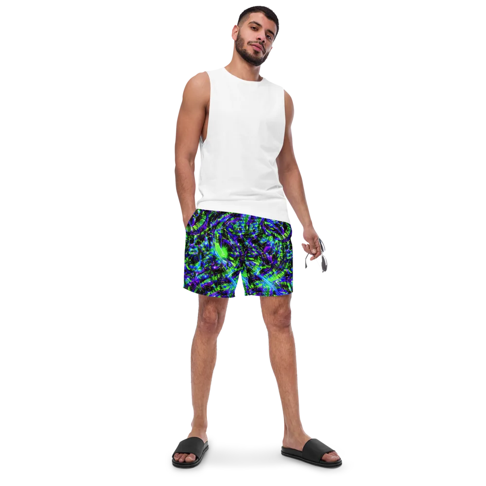 Acid Rainforest on Swim Trunks — Front