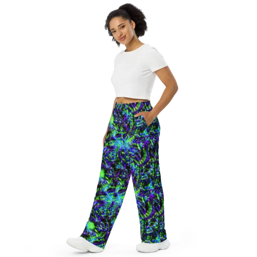 Acid Rainforest on a Wide-Leg Pants