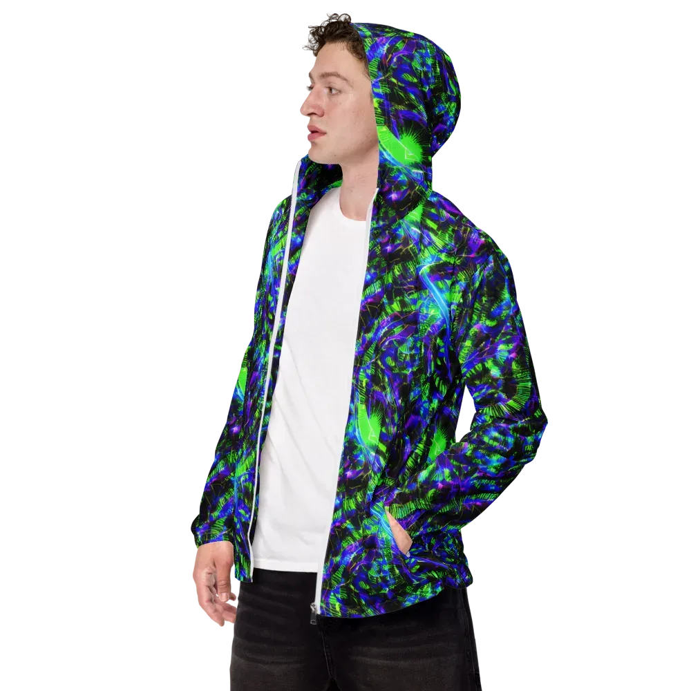Acid Rainforest on Men's Windbreaker — Left Front