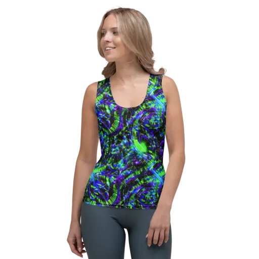Acid Rainforest on a Women's Tank Top