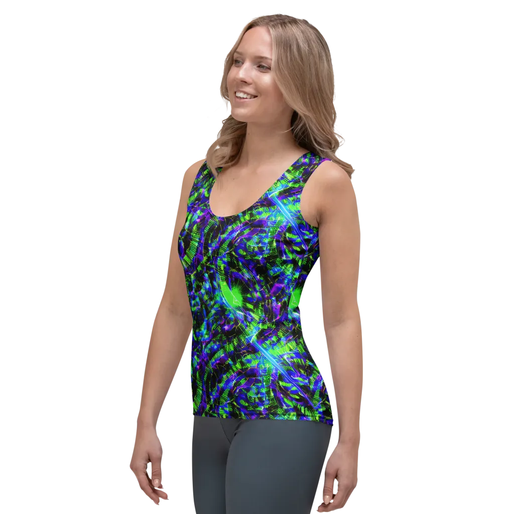 Acid Rainforest on Women's Tank Top — Left Front