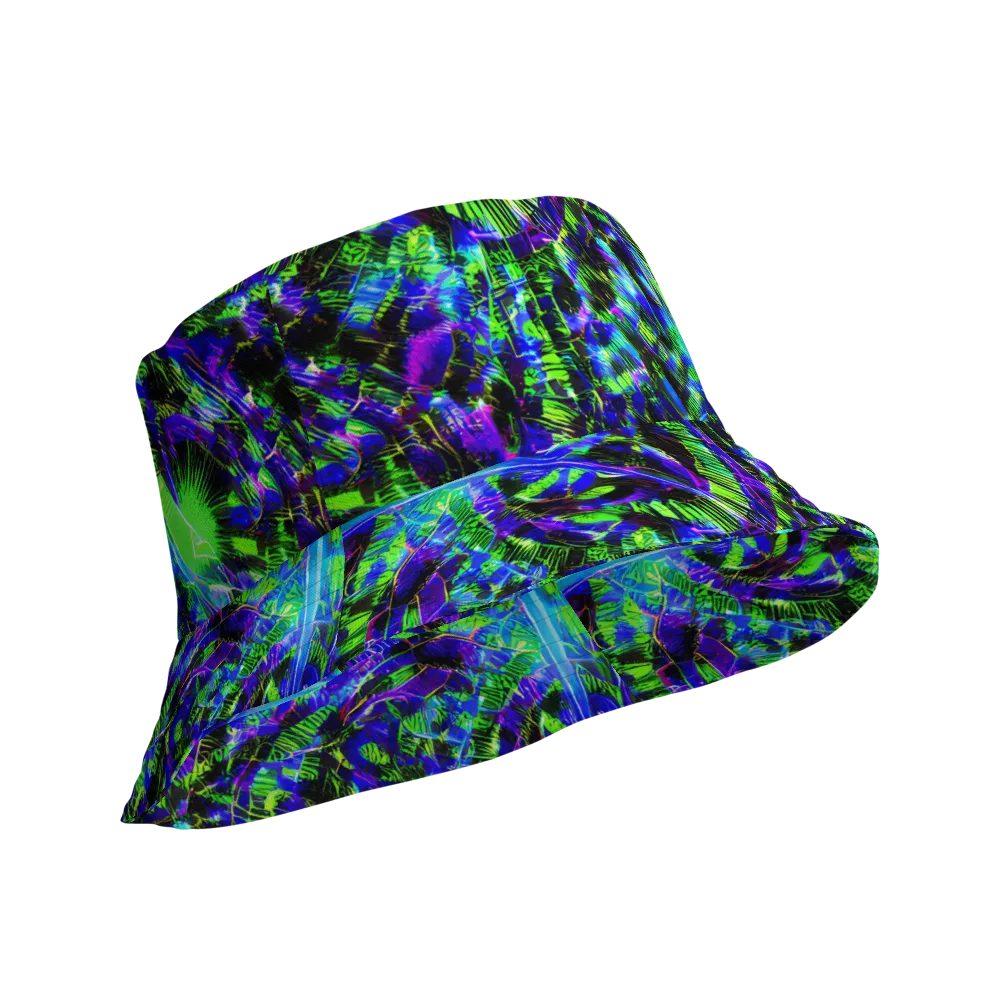 Acid Rainforest on Reversible Bucket Hat — Product details Outside
