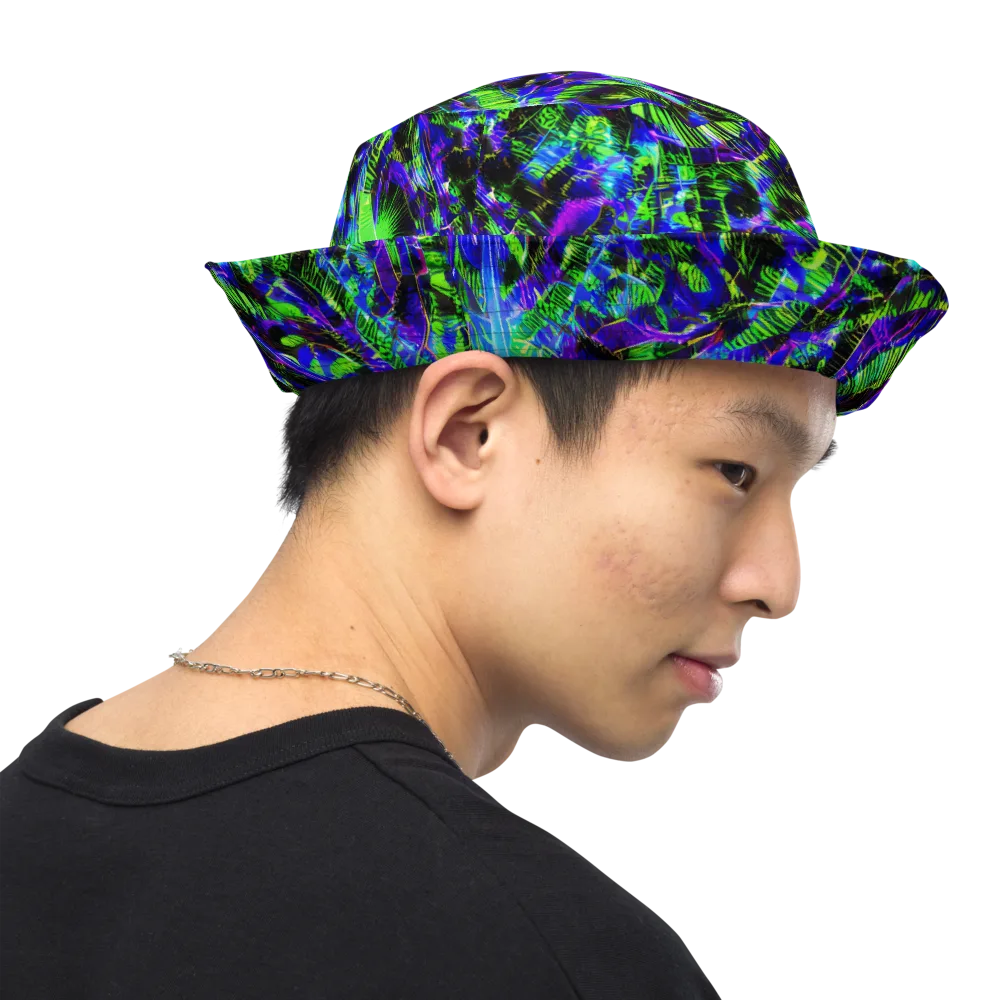 Acid Rainforest on Reversible Bucket Hat — Right Outside