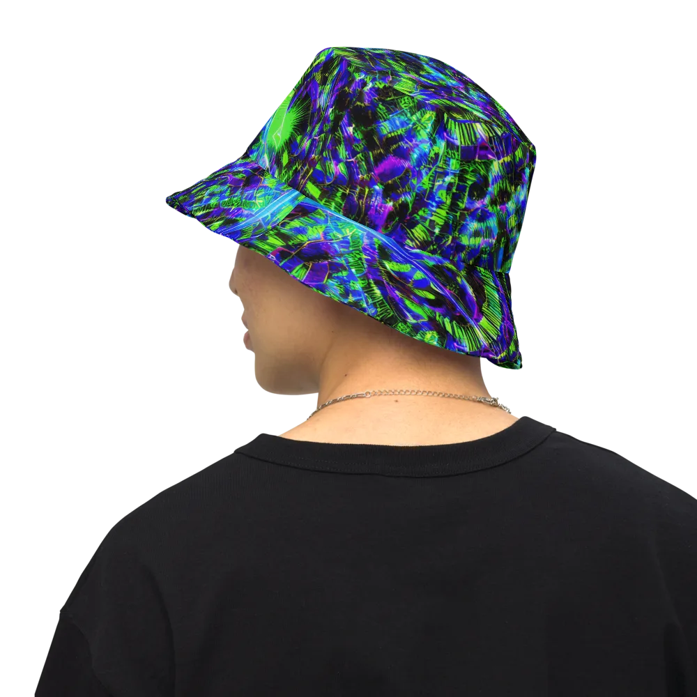 Acid Rainforest on Reversible Bucket Hat — Back Inside