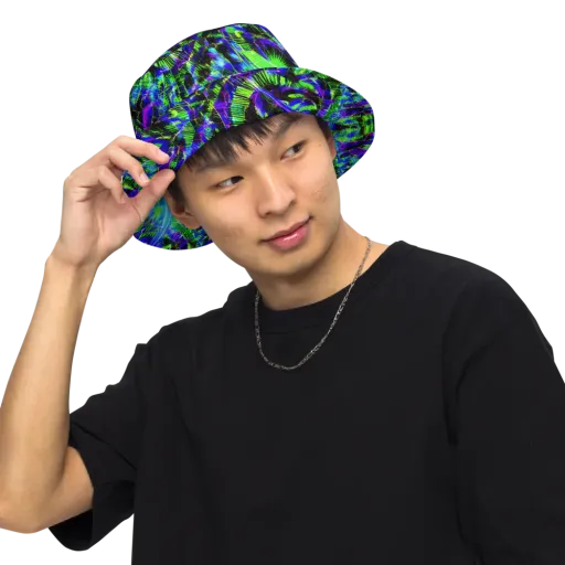 Acid Rainforest on a Reversible Bucket Hat