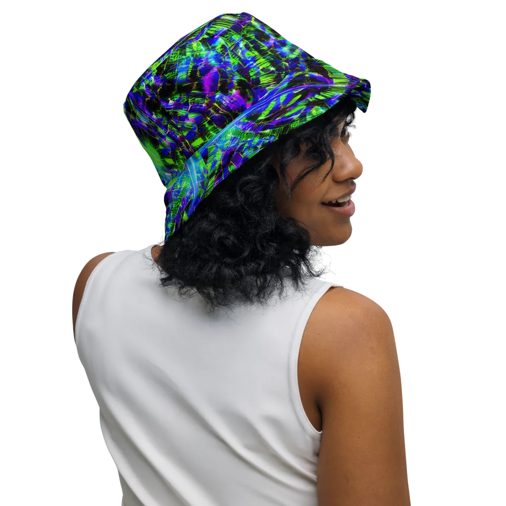 Acid Rainforest on Reversible Bucket Hat — Right Outside