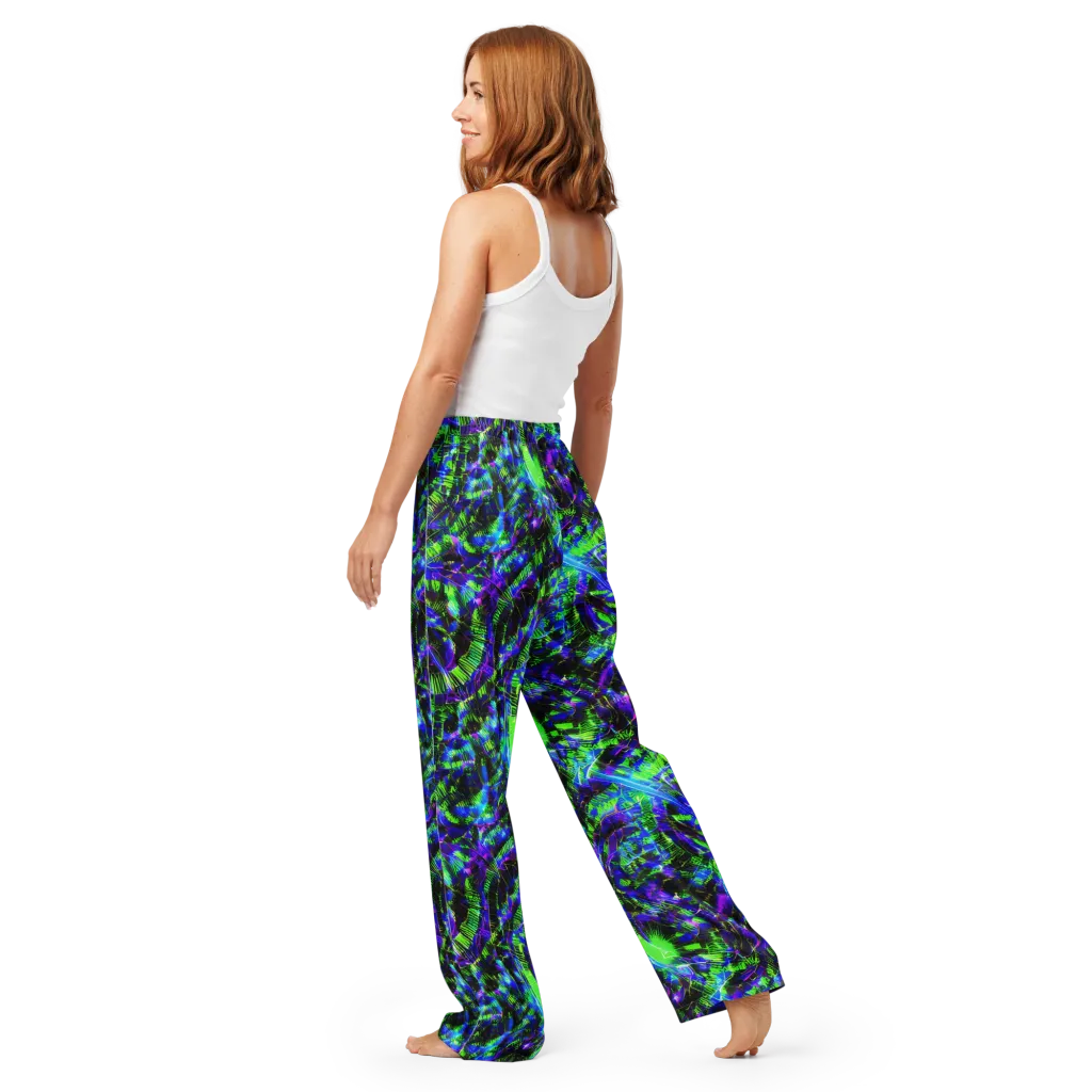 Acid Rainforest on Women's Pajama Pants — Back