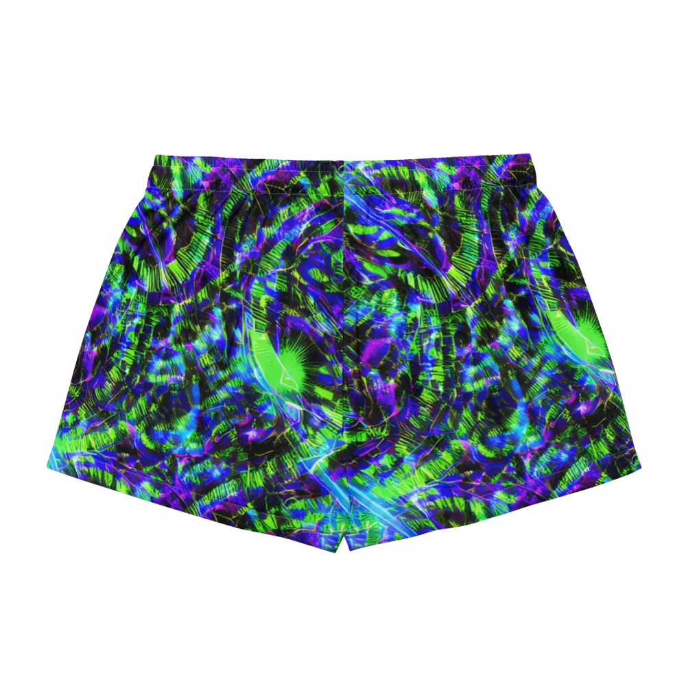 Acid Rainforest on Women's Pajama Shorts — Back